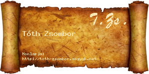 Tóth Zsombor névjegykártya